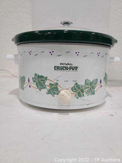 Sold at Auction: RIVAL CROCK-POT STONEWARE SLOWE COOKER