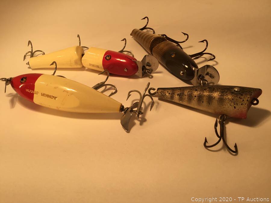 Fishing Lures. Injured Minnow, Pikir and More. 4 Pieces Auctions