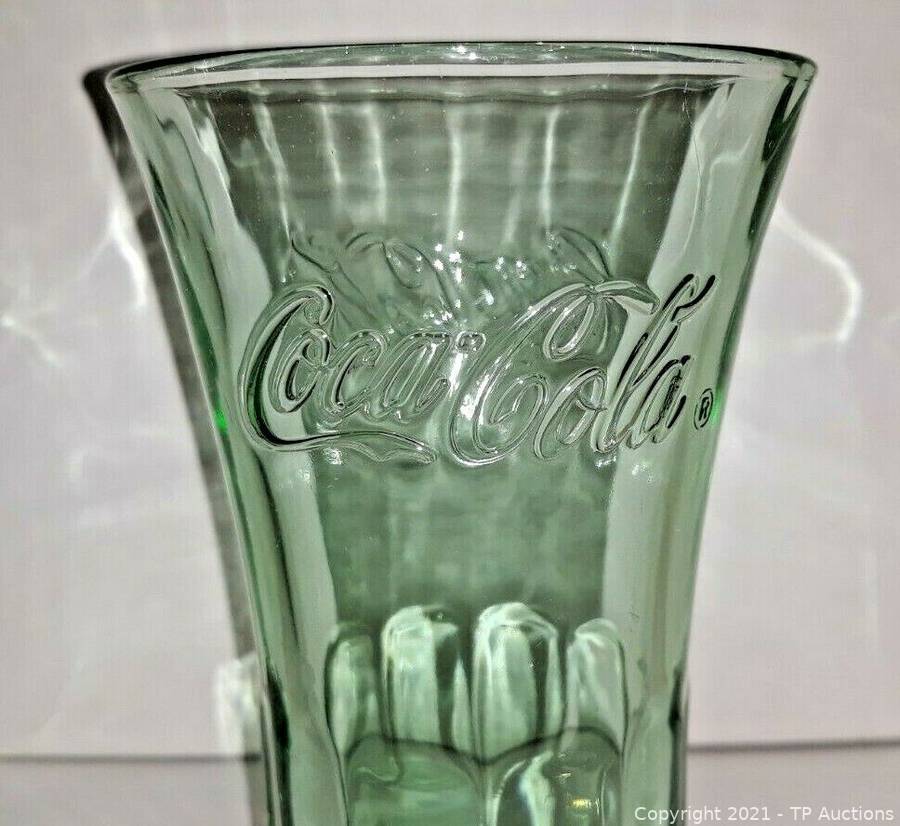 Four, Wide Rim, Coca Cola, Heavy Duty, Green Tint, Drinking Glasses, Free  Shipping -  Israel