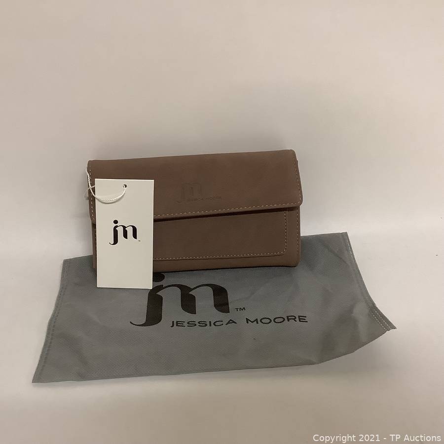 Jessica Moore Suede Wallet Fawn JM-383FN, New Auctions