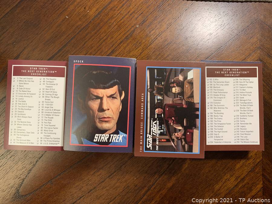 STAR TREK 25th ANNIVERSARY Impel 1991 Complete Series 1 & 2 Card Set #1-#310 