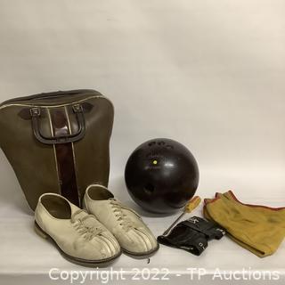 Buy the Vintage Bowling Ball, Shoes & Bag
