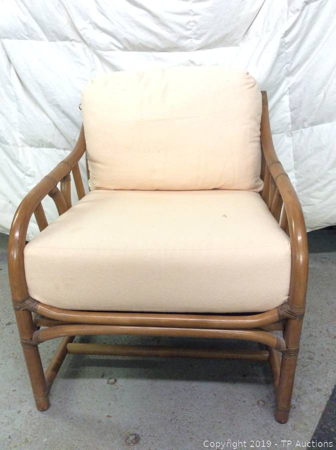 mid century bamboo chair